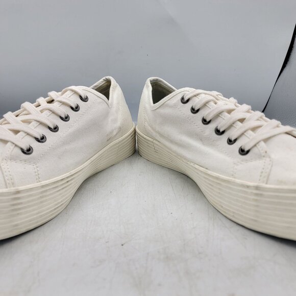 Seavees Monterey Sneaker Platform Womens 9 White Bleach Cotton Canvas Casual - Picture 3 of 13